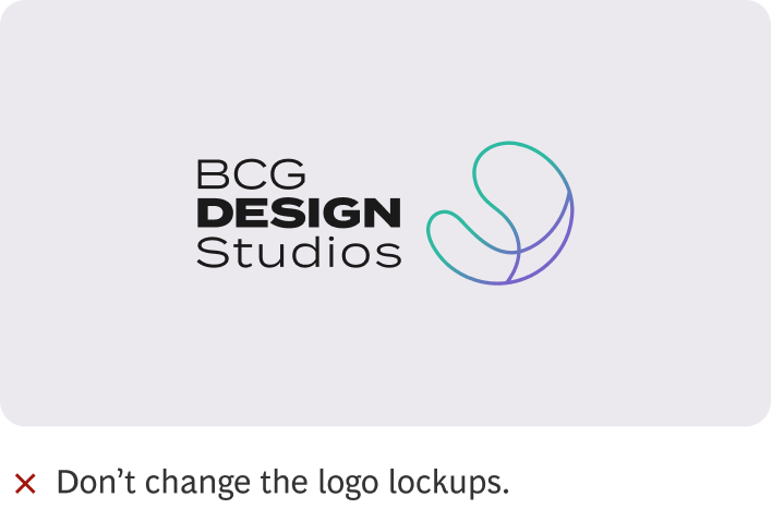 Don't change the logo lockups